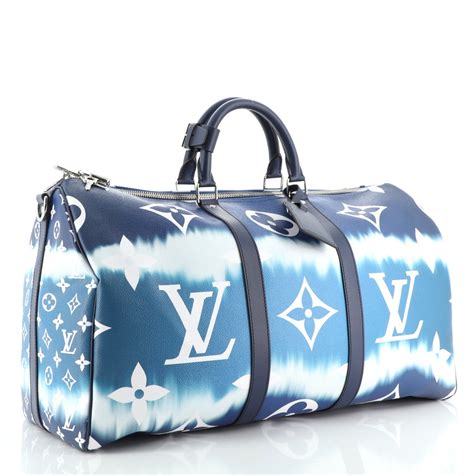 louis vuitton keepall bandouliere monogram 50 blue|Louis Vuitton Keepall 50 bag.